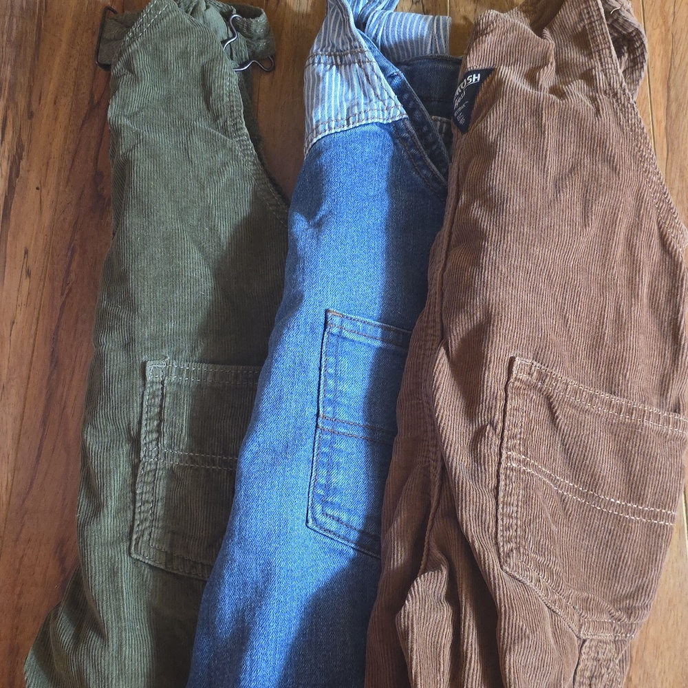 Carter's Overalls Childrens lot of 3 Corduroy Denim size 3T Jean - Picture 7 of 7